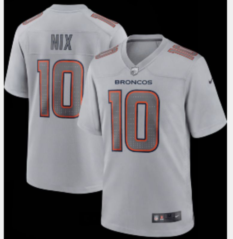 Men 2026 Denver Broncos #10 Nix grey Nike Limited NFL Jersey style 006